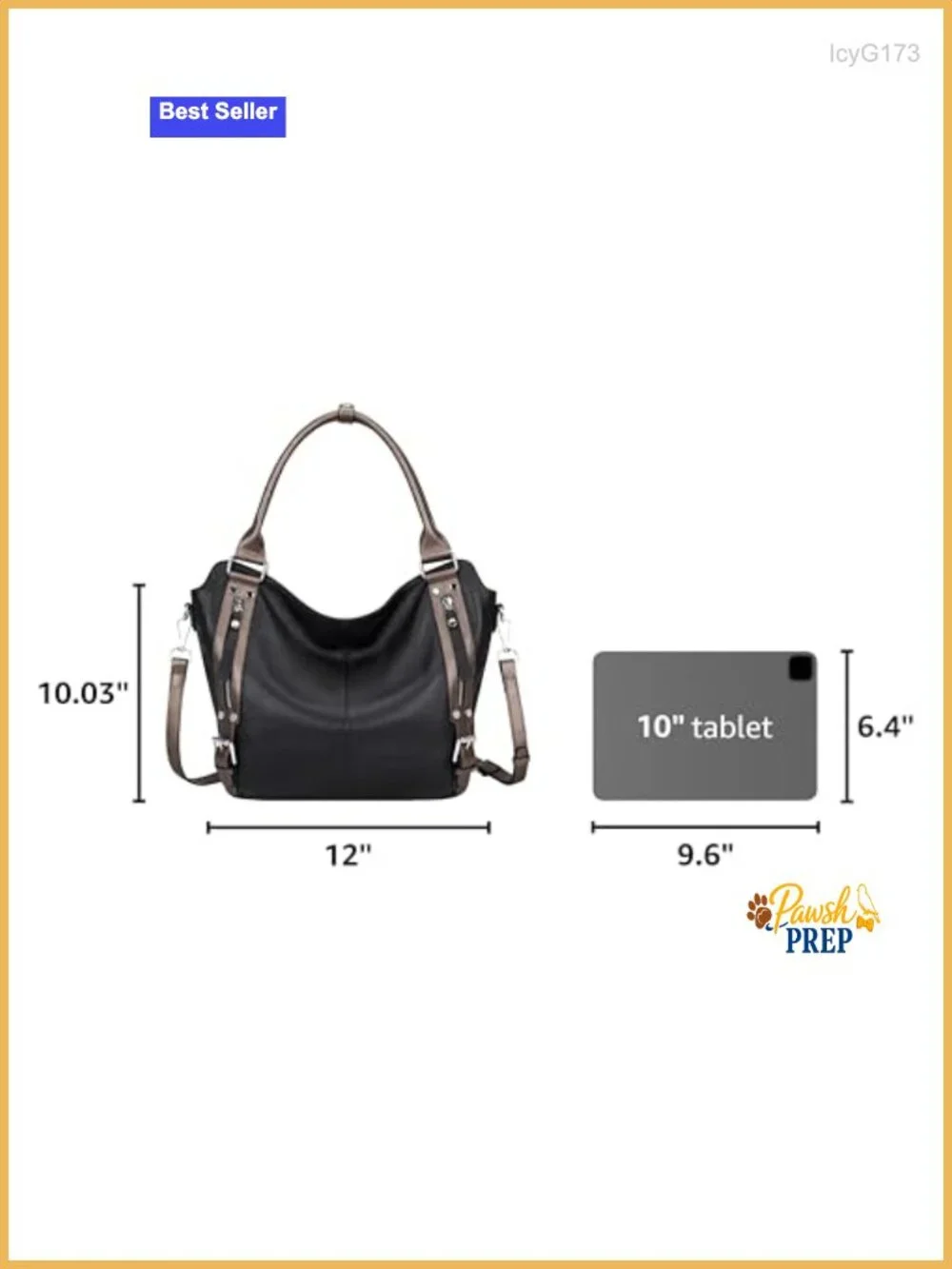 Genuine Leather Hobo Bag Large Tote with Multiple Pockets for Women